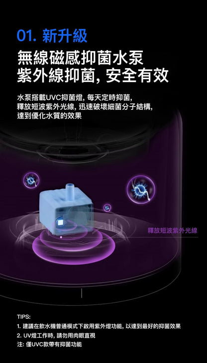 PETKIT 小佩 - Eversweet 3 Pro UVC殺菌無線水泵智能飲水機 (帶電源線)-Aquafilo