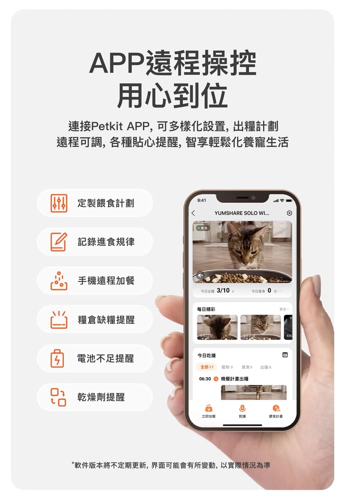PETKIT - Yumshare SOLO 智能鏡頭餵食器 P571｜寵物餵食器｜餵食機｜IP鏡頭｜寵物監控鏡頭｜貓狗可用