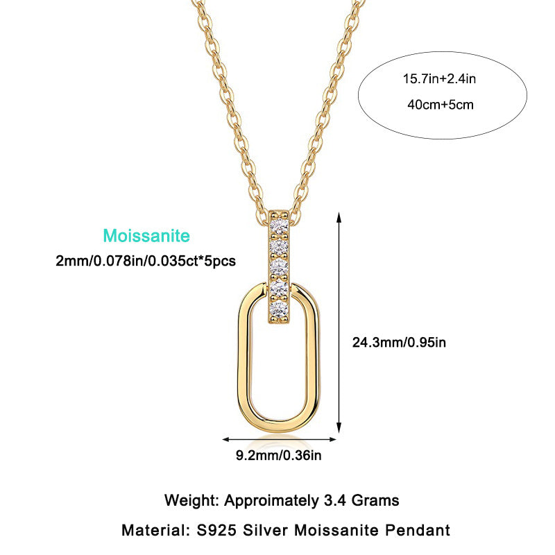 法式優雅 U型叠戴925銀鑽石鎖骨鏈 French Elegance U-Shaped Layered 925 Silver diamond Collarbone Chain-1013 Aquafilo