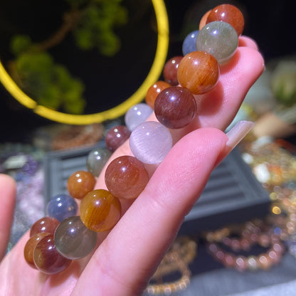 🐰收藏級彩兔毛手鏈 Collection Grade Rutilated Quartz Bracelet 8-14mm