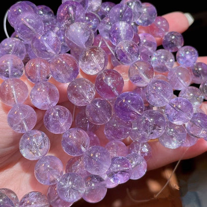 天然紫阿賽水晶手鍊 薰衣草碎冰紫水晶 Natural Purple Ametrine Bracelet (Lavender Ice Amethyst Quartz)