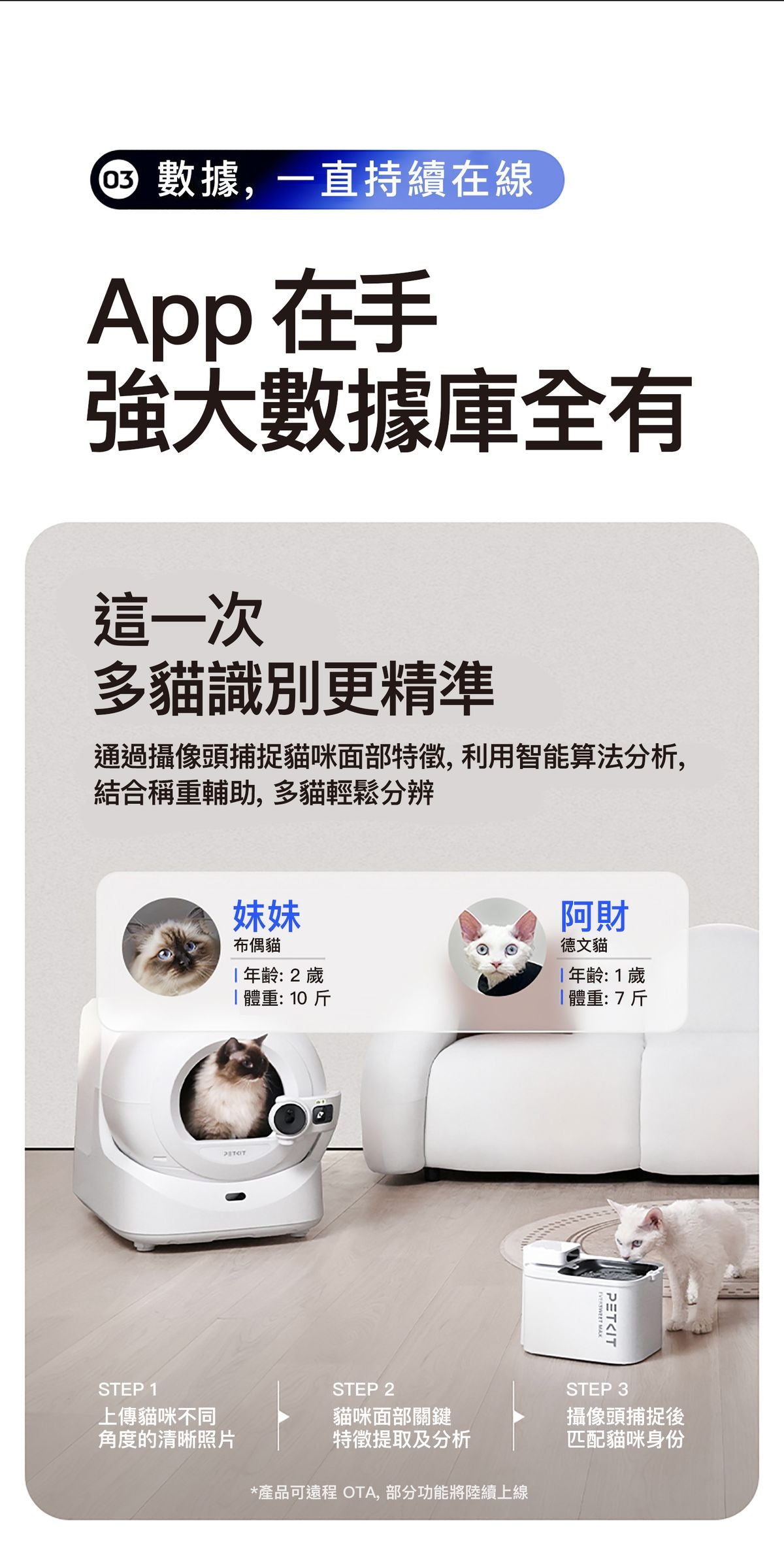 PUROBOT ULTRA AI Smart Automatic Cat Litter Box PUROBOT ULTRA AI 智能鏡頭全自動貓廁所-Aquafilo