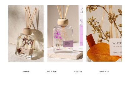 2026 New Preserved Flower Rattan Reed Diffuser | Cool Summer Home Fragrance Decor 26 年新款永生花藤枝香薰｜夏日清新香氛 居家療癒擺飾-Aquafilo