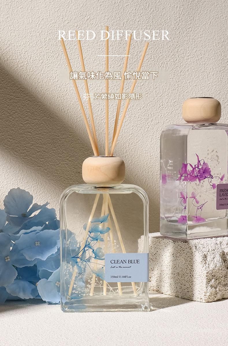 2026 New Preserved Flower Rattan Reed Diffuser | Cool Summer Home Fragrance Decor 26 年新款永生花藤枝香薰｜夏日清新香氛 居家療癒擺飾-Aquafilo