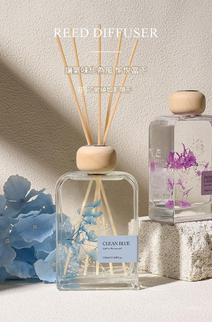 2026 New Preserved Flower Rattan Reed Diffuser | Cool Summer Home Fragrance Decor 26 年新款永生花藤枝香薰｜夏日清新香氛 居家療癒擺飾-Aquafilo