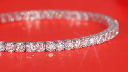 Aquafilo brilliance tennis silver diamond bracelet
